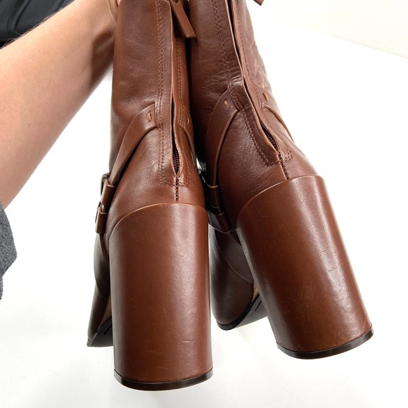 &Daughters | Half Calf Genuine Leather Brown Boot - Picture 4 of 7